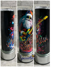 Load image into Gallery viewer, 20 oz Guitar Rocking Santa Tumbler Ready to Sell
