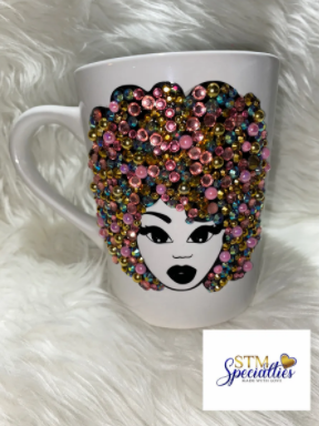 Big Hair Don't Care Bling Coffee Cup